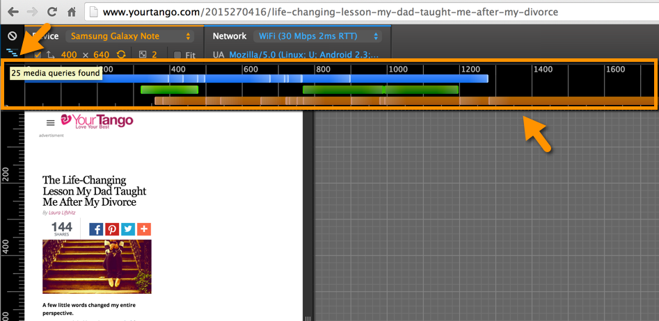 media query emulator in Crhome