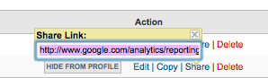 Sharing advanced segments in Google Analytics