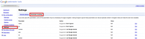 Site Configuration in Google Webmaster Tools