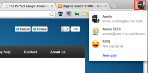 switch Chrome accounts by clicking on avatars
