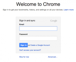 sign in to Chrome