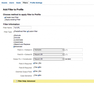 hostname filter setup