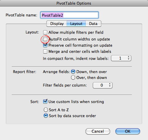 Pivot Table Chart Excel Mac