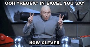 advanced filters in Excel as alternative to regex