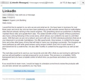 LinkedIn spam