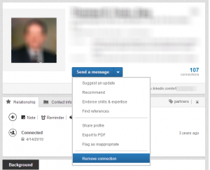 disconnect from someone on LinkedIn