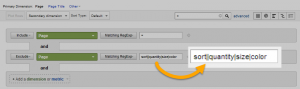Google Analytics line item filter