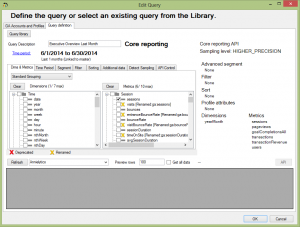 Google Analytics API tool