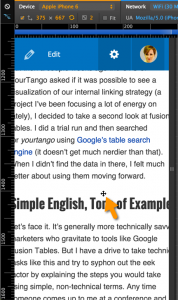 zoom emulation in Chrome Developer Tools Mobile Emulator