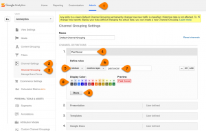 create Paid Social channel in Google Analytics