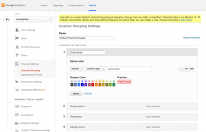 create custom channels in Google Analytics