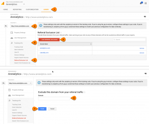 Referral Exclusion List Google Analytics