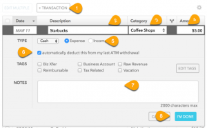 splitting ATM withdrawals Mint budget app