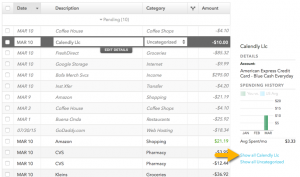 select multiple transactions in Mint
