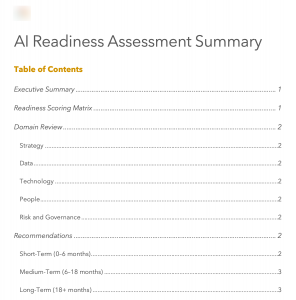 AI readiness assessment